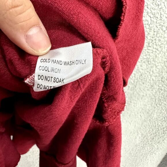 Princess Polly Caedere mini wrap dress red 8 ruffle sleeveless event party boho - Picture 8 of 8